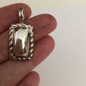 Silver square pendant